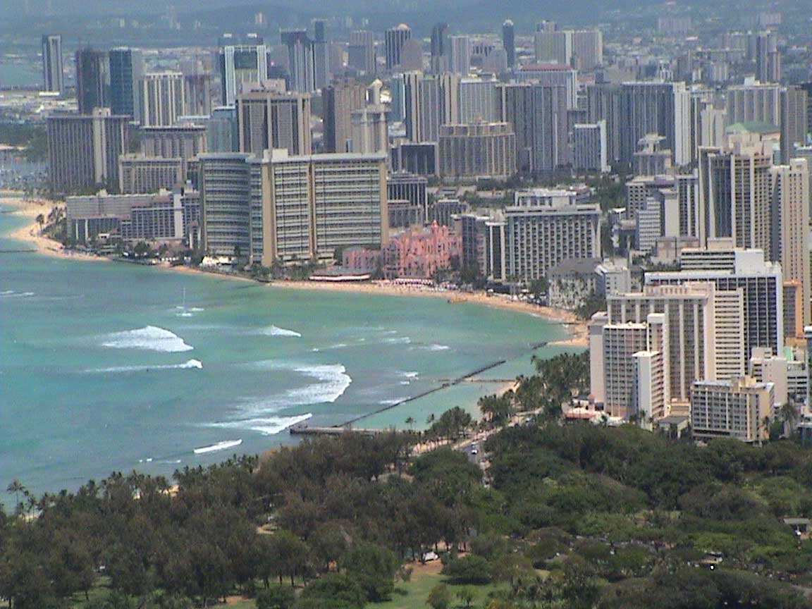 honolulu skyscrapers 1152 x 864