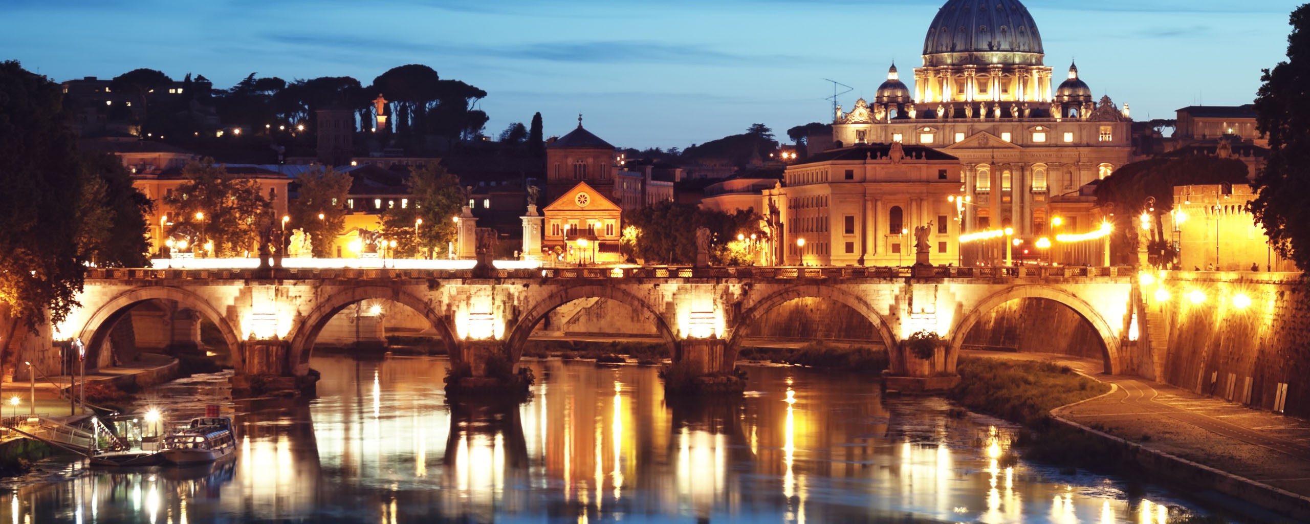Rome Bridge 2560x1024