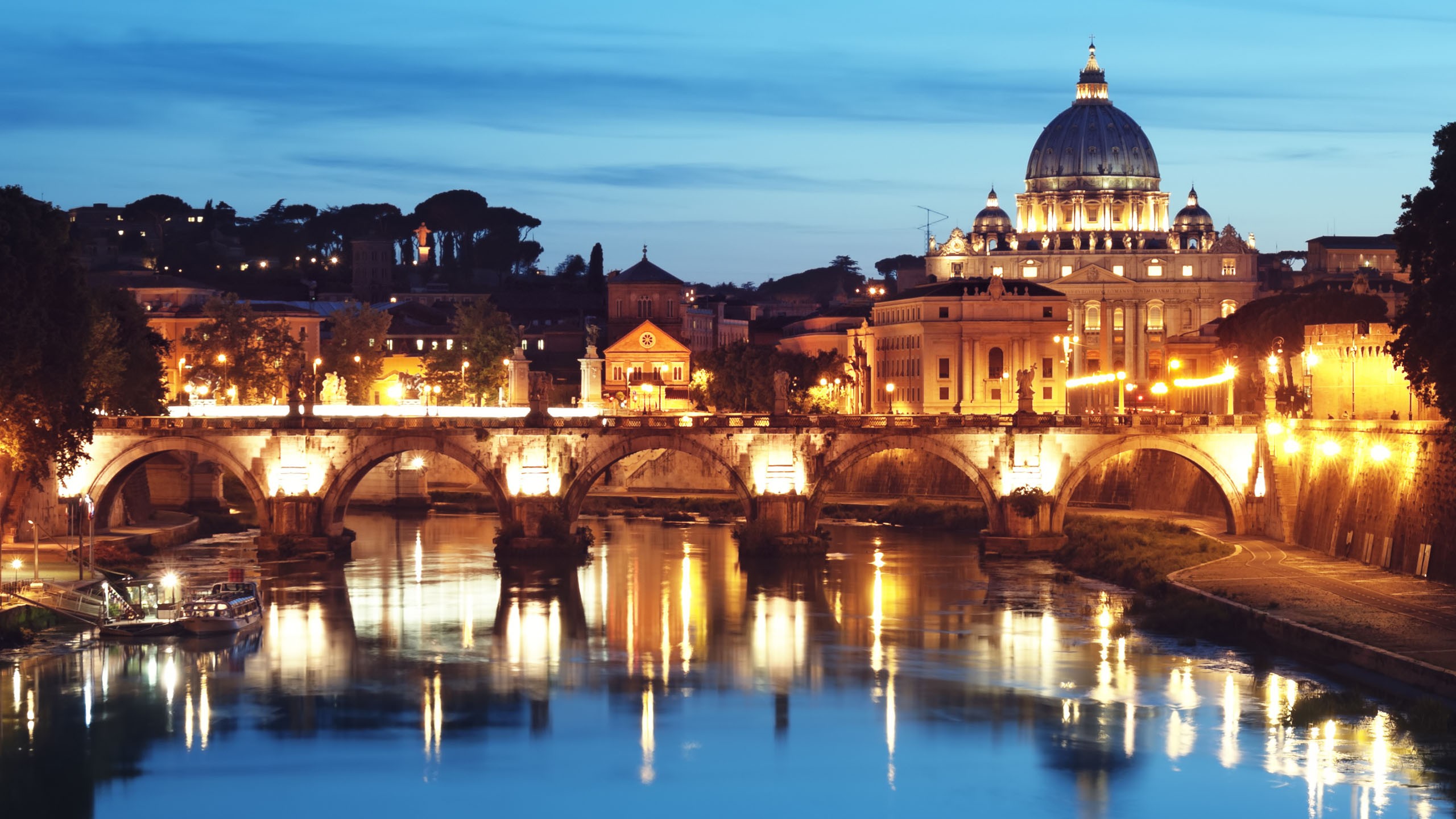 Rome Bridge 2560x1440