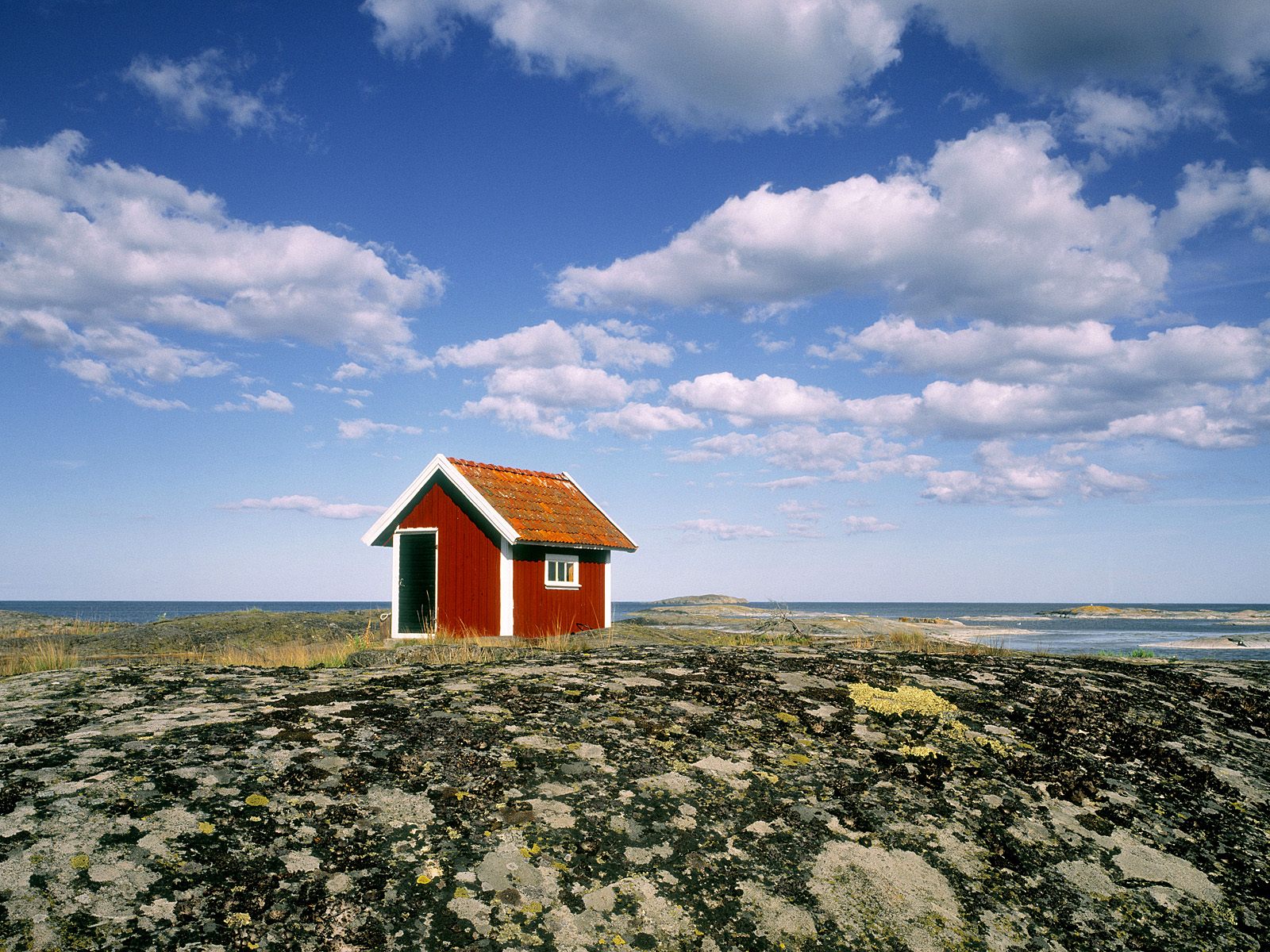 Small Hut at the Coastline of the Baltic Sea Tjust Archipelago