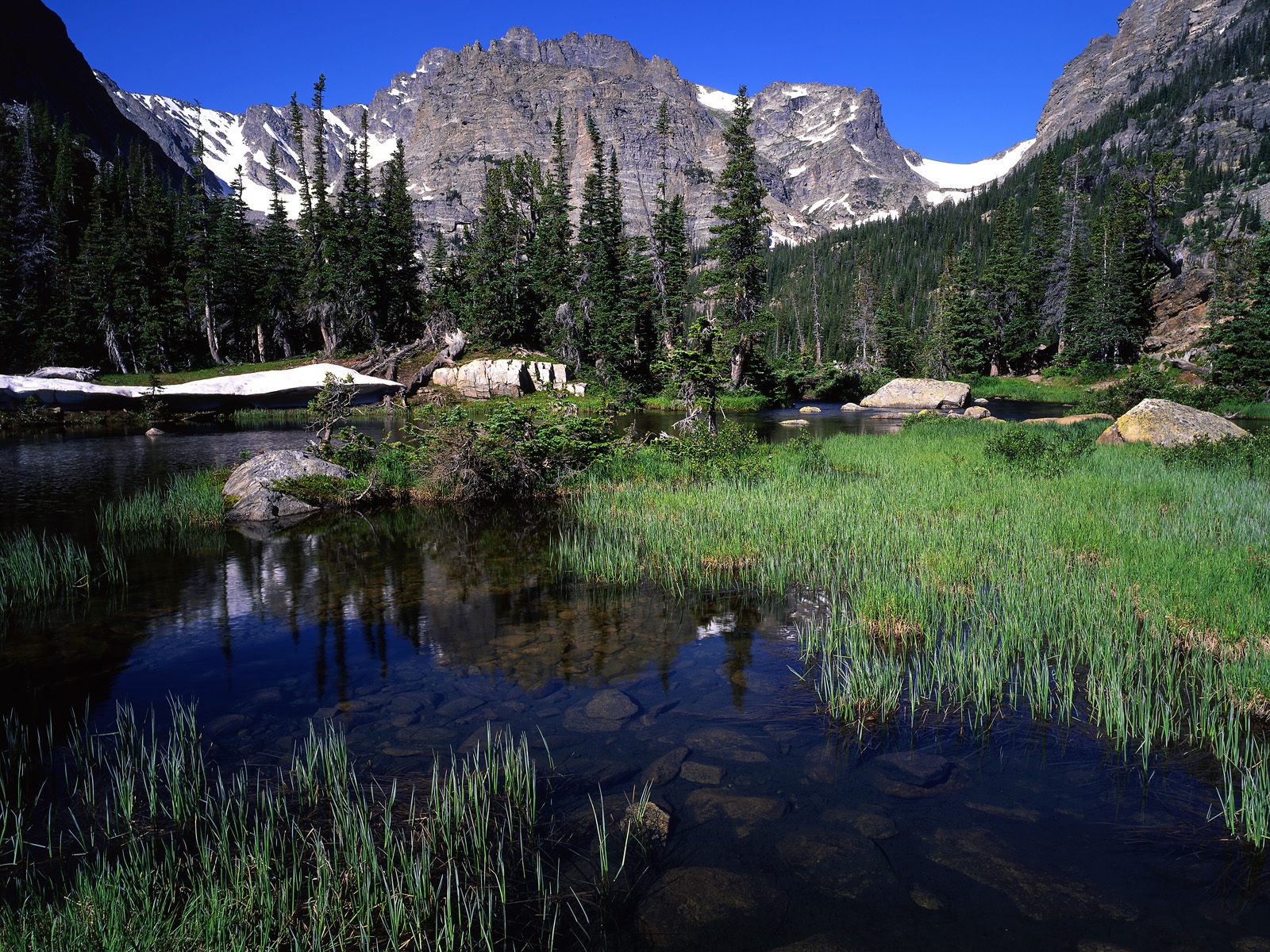 The Loch Below Andrews Glacier Rocky Mountain National Park Colorado 1600 x 1200