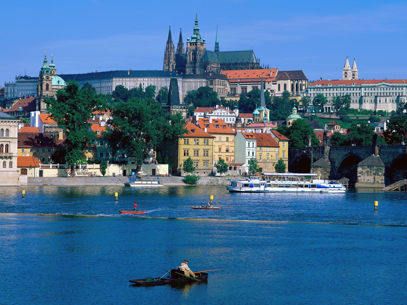 Sightseeing by a River Prague