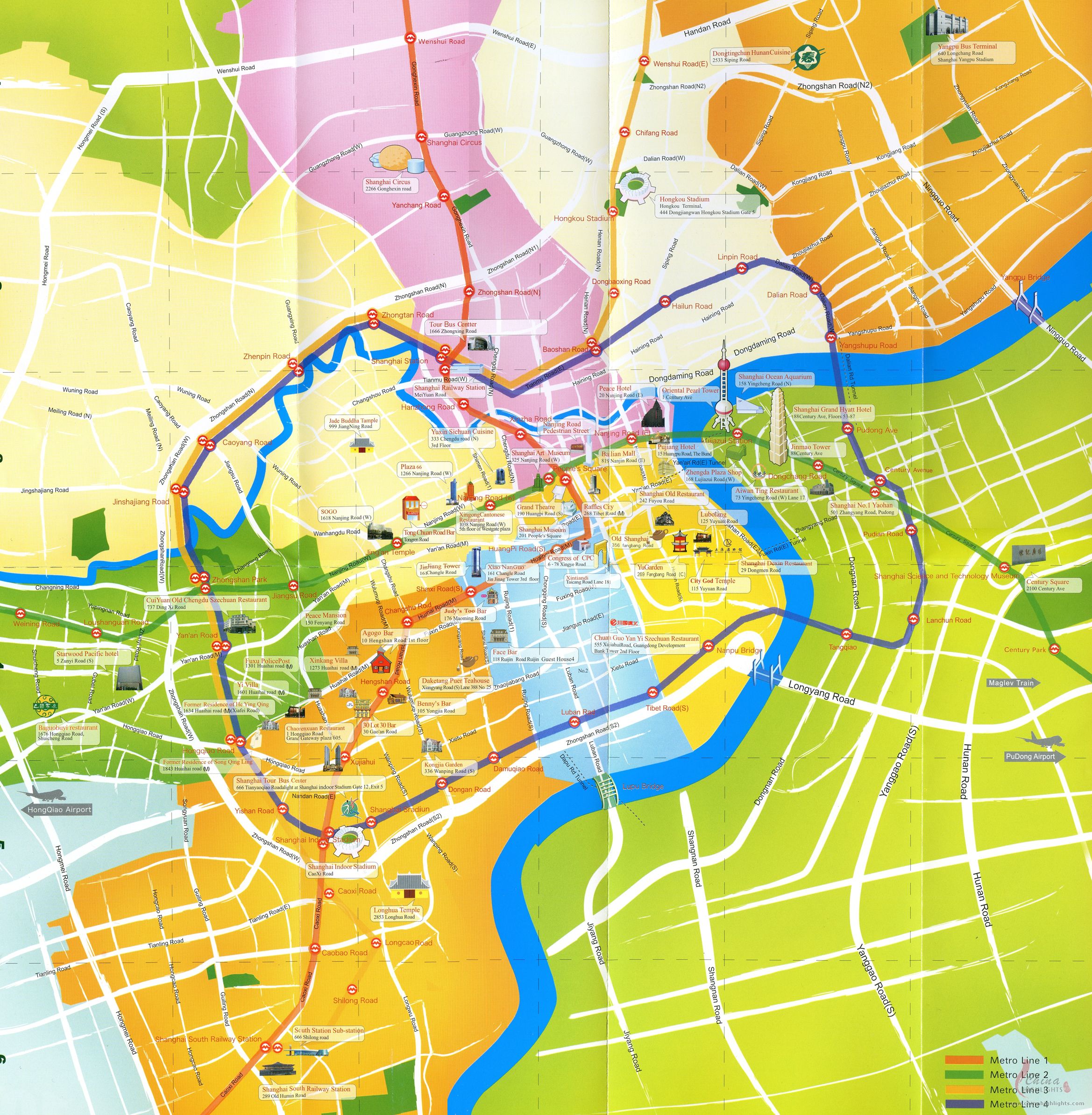shanghai tourist map
