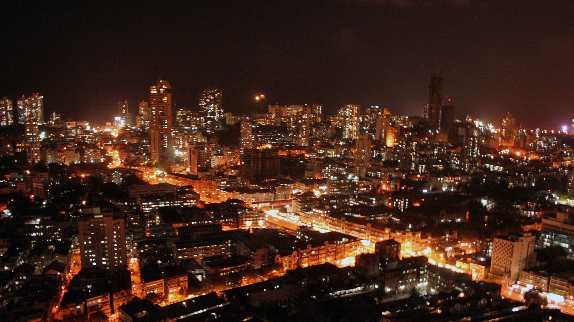 Mumbai Night Skyscrapers India1
