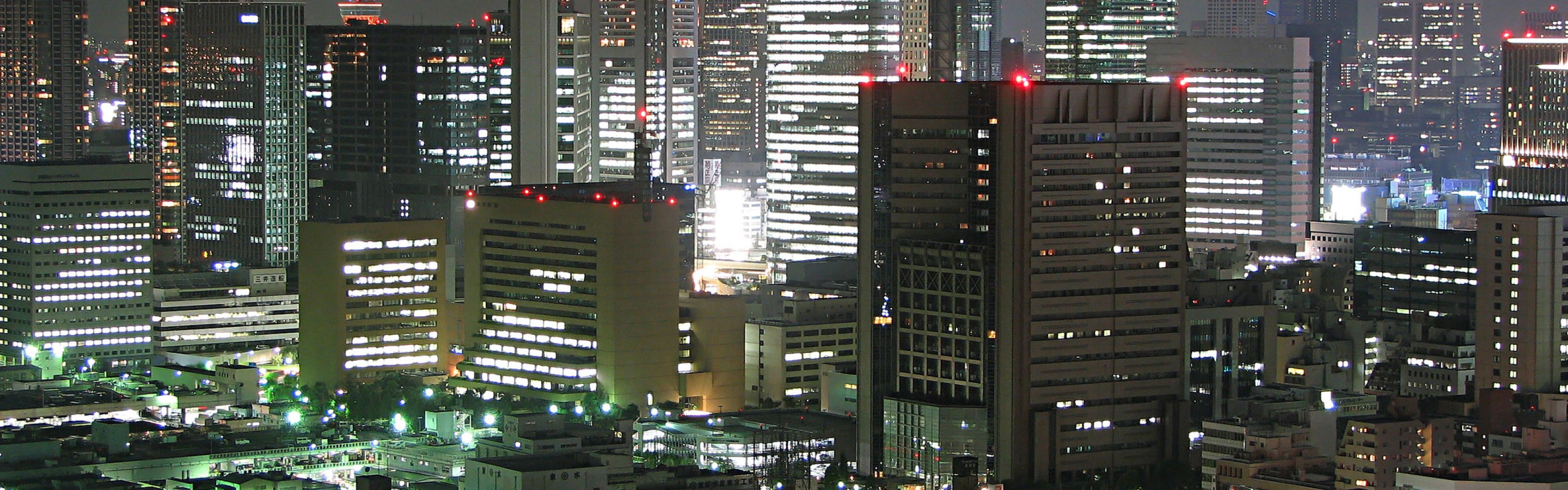 tokyo night 3360x1050