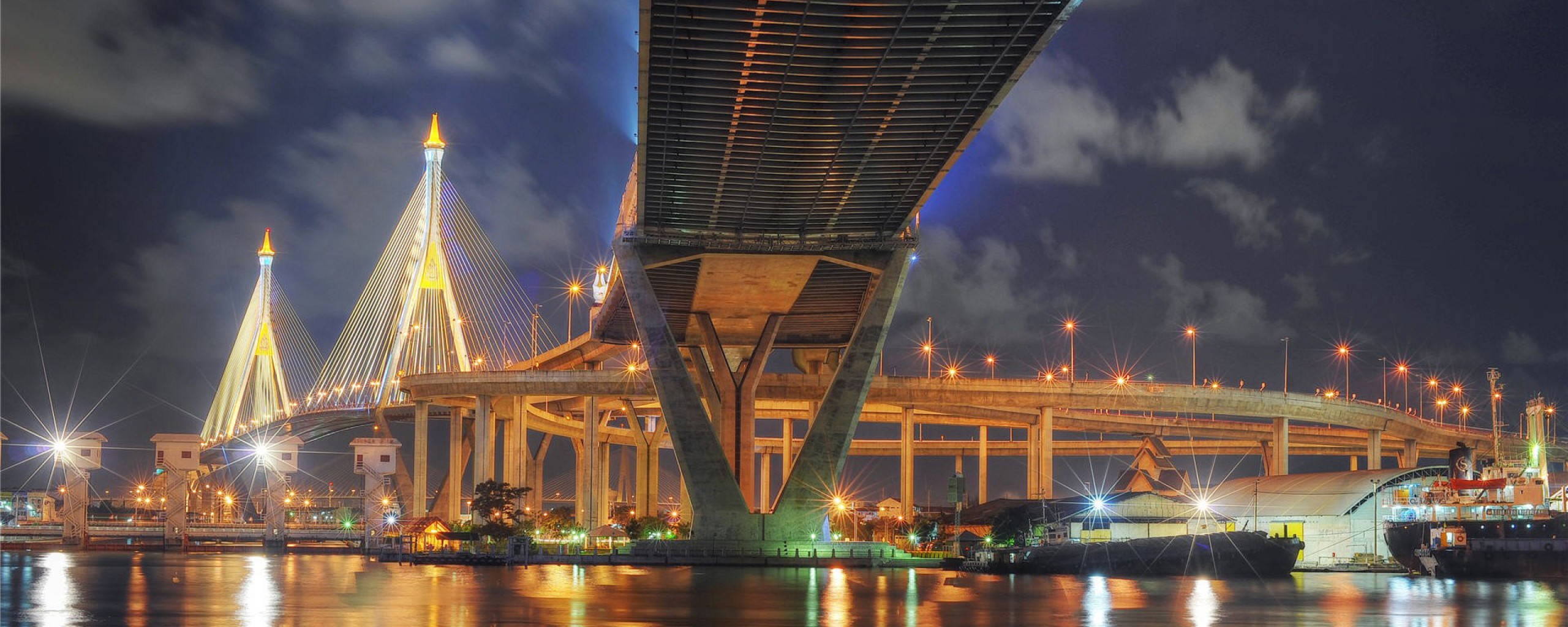 Bhumibol Bridge 2560x1024