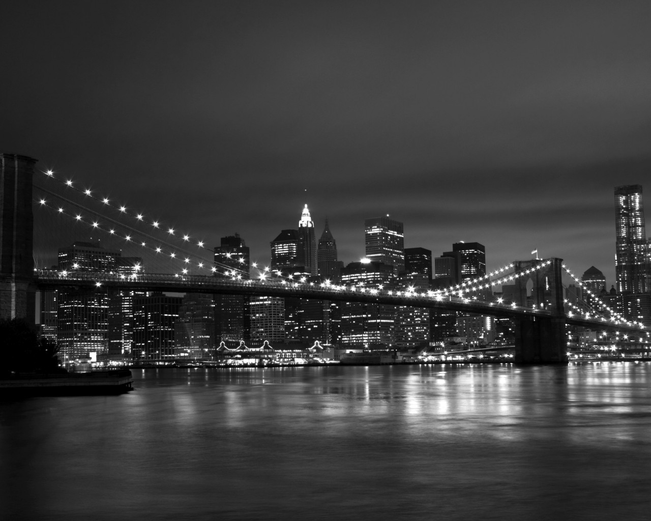 New York Black White 1280x1024