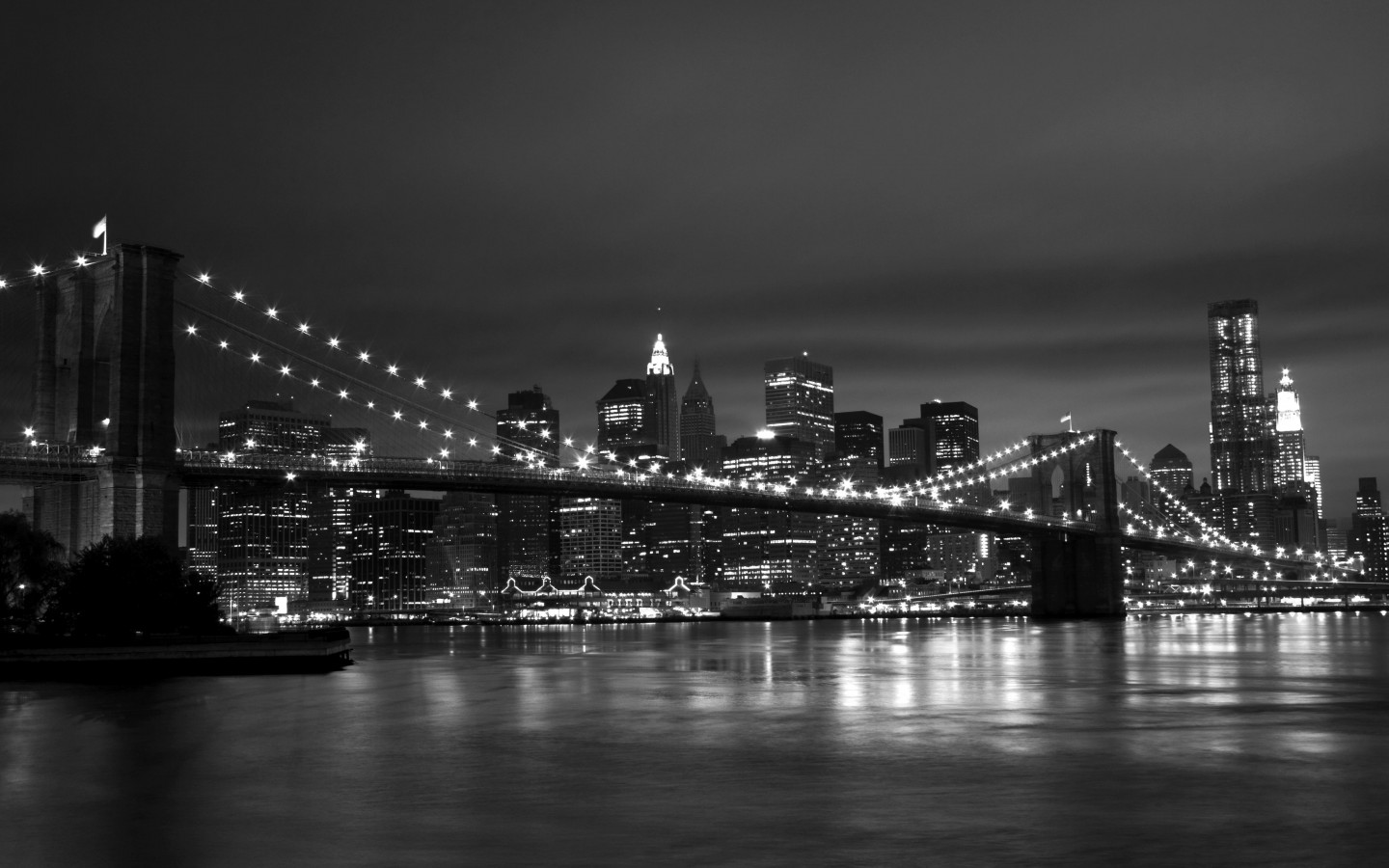 New York Black White 1440x900