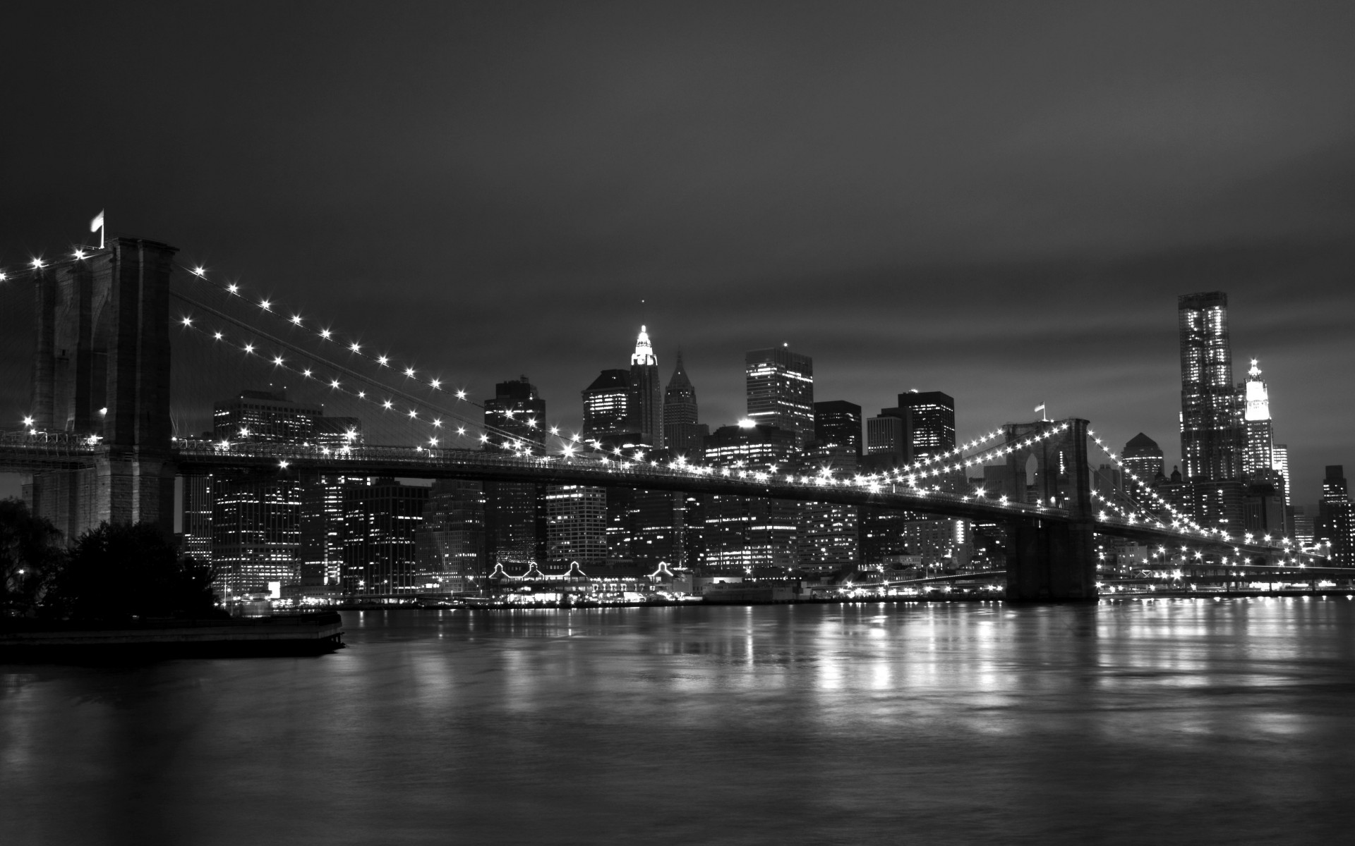 New York Black White 1920x1200