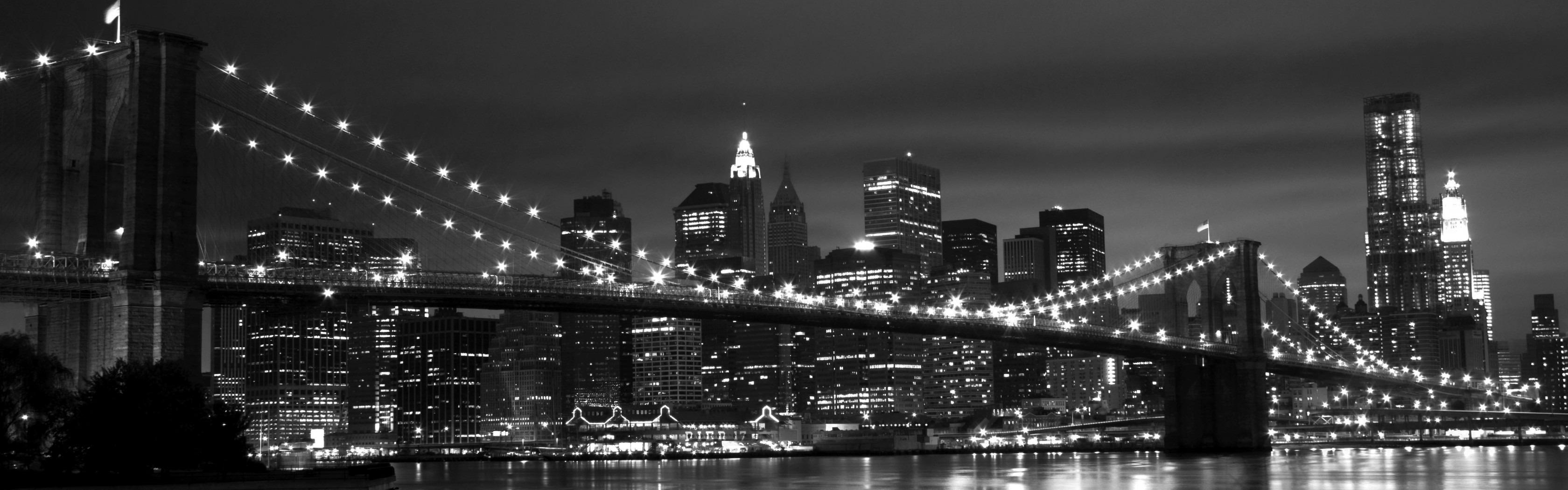 New York Black White 3360x1050