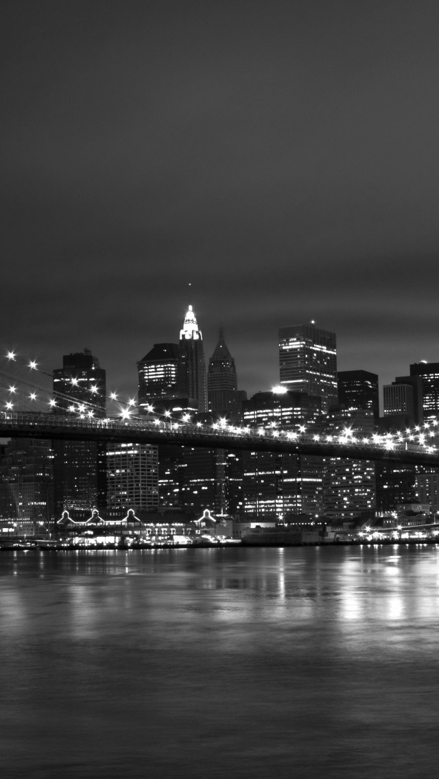 New York Black White 640x1136