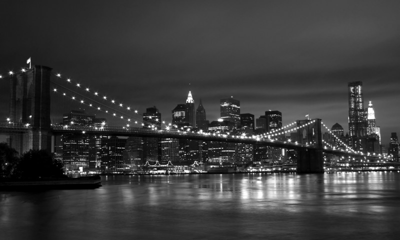 New York Black White 800x480