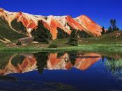 Red Mountain Reflected in Alpine Tarn in Gary Cooper Gulch Ouray Colorado 1600 x 1200