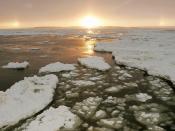 Churchill River at Sunset Manitoba